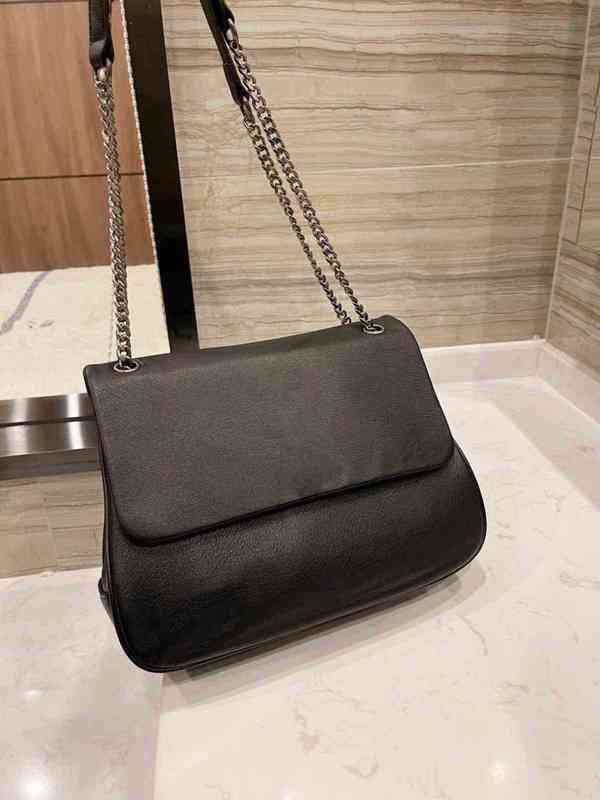 

Evening Bags Shoulder Women Crossbody Messenger Large Capacity Underarm Handbag Metal Chain Soft Fashion Designer Leather Lady Wallet, Black