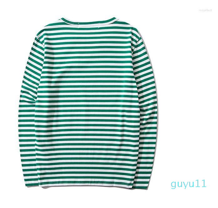

Men's Hoodies Autumn Men Women Striped Love Embroidery Cotton Round Neck Long-sleeved