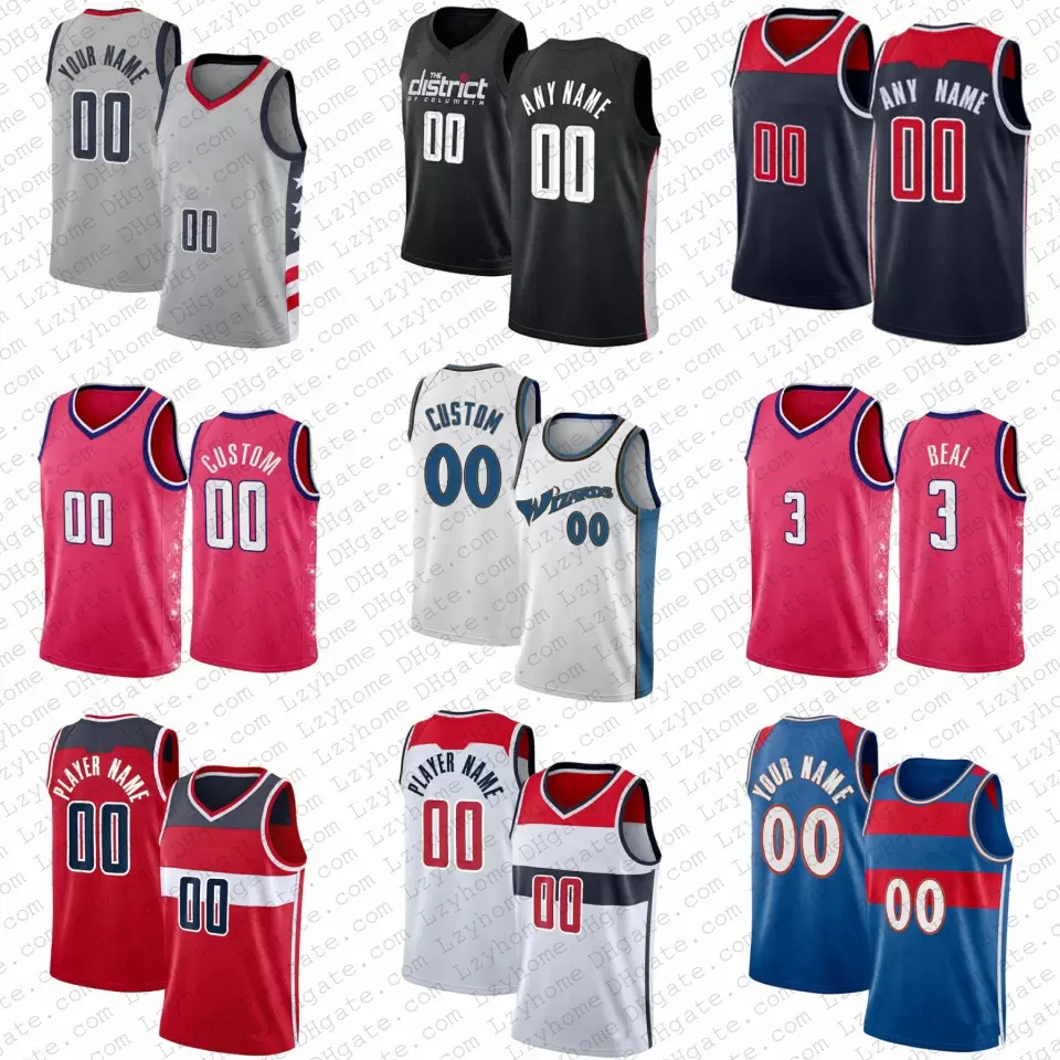 

Basketball Jerseys Custom 3 Bradley Beal Washingtons Kyle Kuzma Wizard Kristaps Porzingis Caldwell-Pope Deni Avdija Rui Hachimura Corey Kispert 2023 City Jersey, Mens3