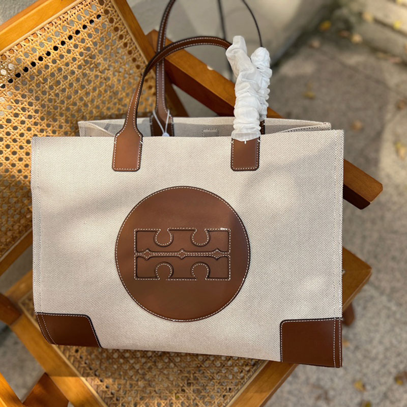 

Simple classic ladies handbag splicing tote bags large capacity Canvas Premium Sense Bag 2022 the newest, Black