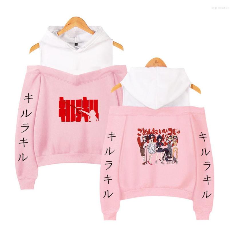 

Women's Hoodies Japanese Anime KILL La Women Hoodie Sweatshirt Streetwear Hip Hop Long Sleeve Sexy Off Shoulder Fleece Hooded Jacket, 018