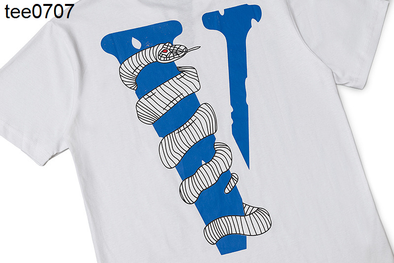 

Couple' street tee fairy White Snake big V printed short T-shirt