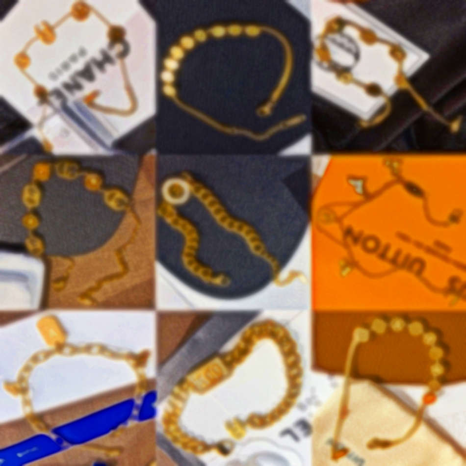 

Bracelets Women Bangle Designer Letter Jewelry Crystal 18K Gold Plated Stainless steel Wristband Cuff Chains Wedding Lovers Bracelet -3