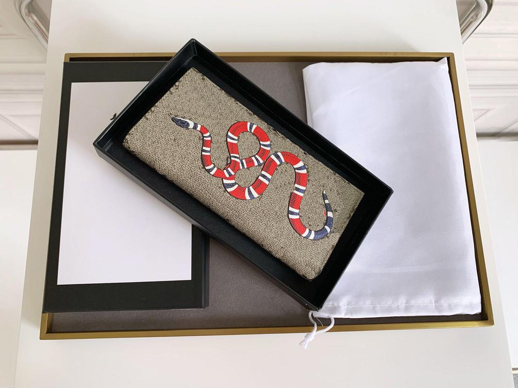 

AAA Designer Wallet bag Men Animal Short Ophidia Clutch Bags Leather Black Snake Tiger Bee Wallets Women Long Style Luxury Purse Card Holders