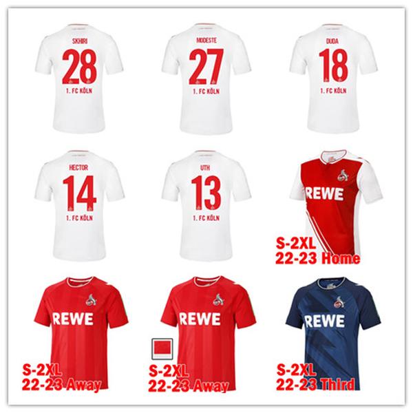 

soccer Jersey 22/23 FC Koln 2022 2023 Koln Anthony Modeste F.Kainz Futball Trikots R.Czichos J.Hector E.Skhiri men Manner football shirts ca, 22-23 home