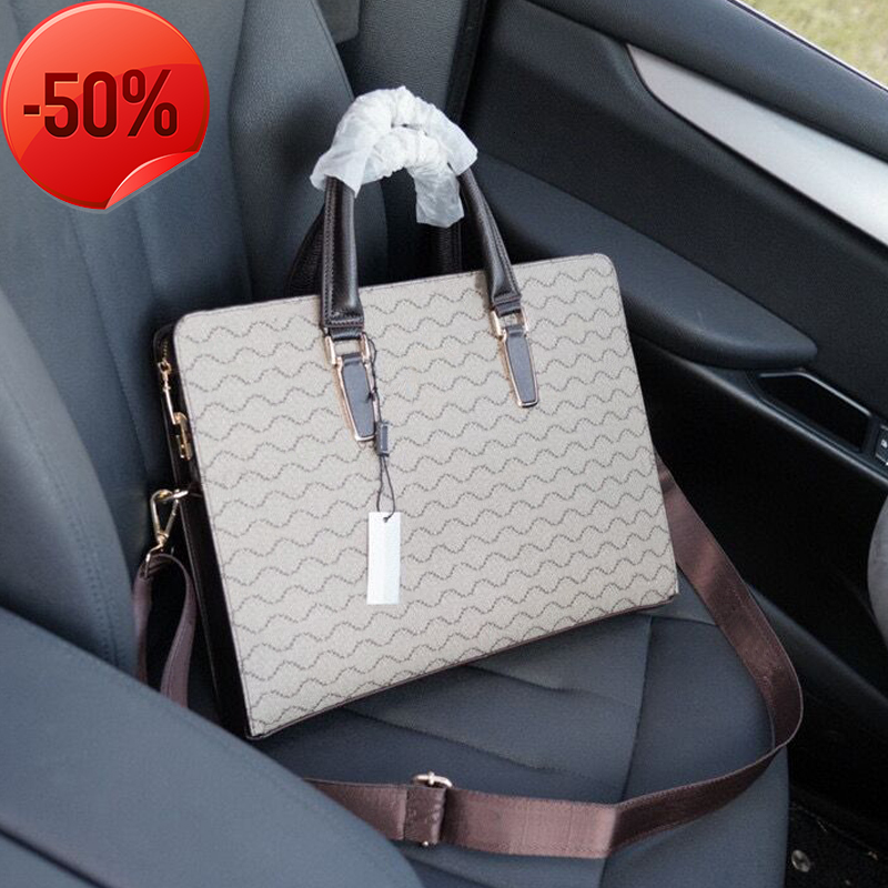 

Designer Bags Mens Briefcase Digner Briefcas Crossbody Postman Luxurys 2022 Men Laptop Classic Double Letter Print Top Hardware Fashion Tote, Package