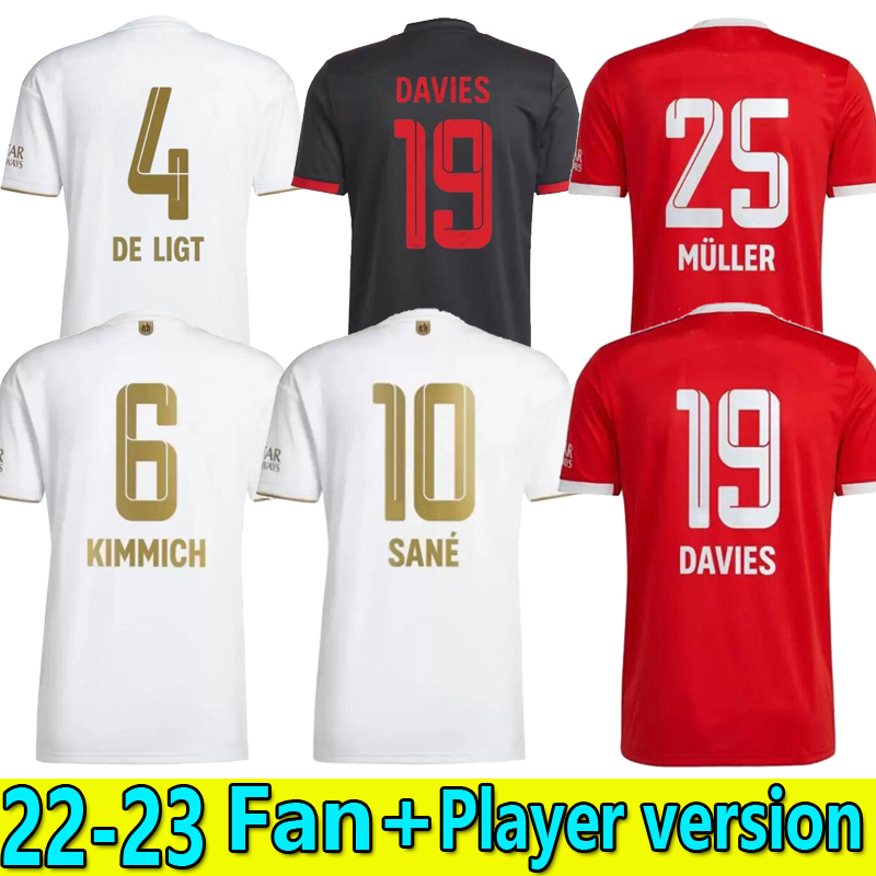 

S-4XL 22 23 Bayern Munich soccer jersey DE LIGT SANE 2022 2023 football shirt HERNANDEZ GORETZKA GNABRY camisa de futebol top thailand men kids kits KIMMICH fans player, Player 3