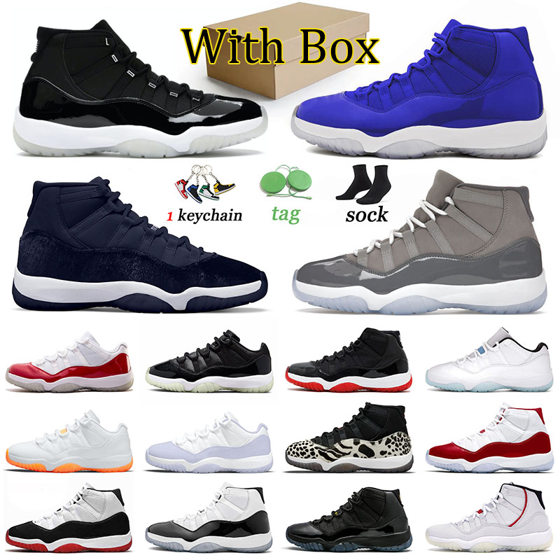 

2022 Mens Basketball Shoes Jumpman High 11 Low OG 11s Cool Grey Cherry Pure Violet 25th Anniversary Midnight Navy Concord Men Women Sport Sneakers Trainers size 36-47, B12 space jam 36-47