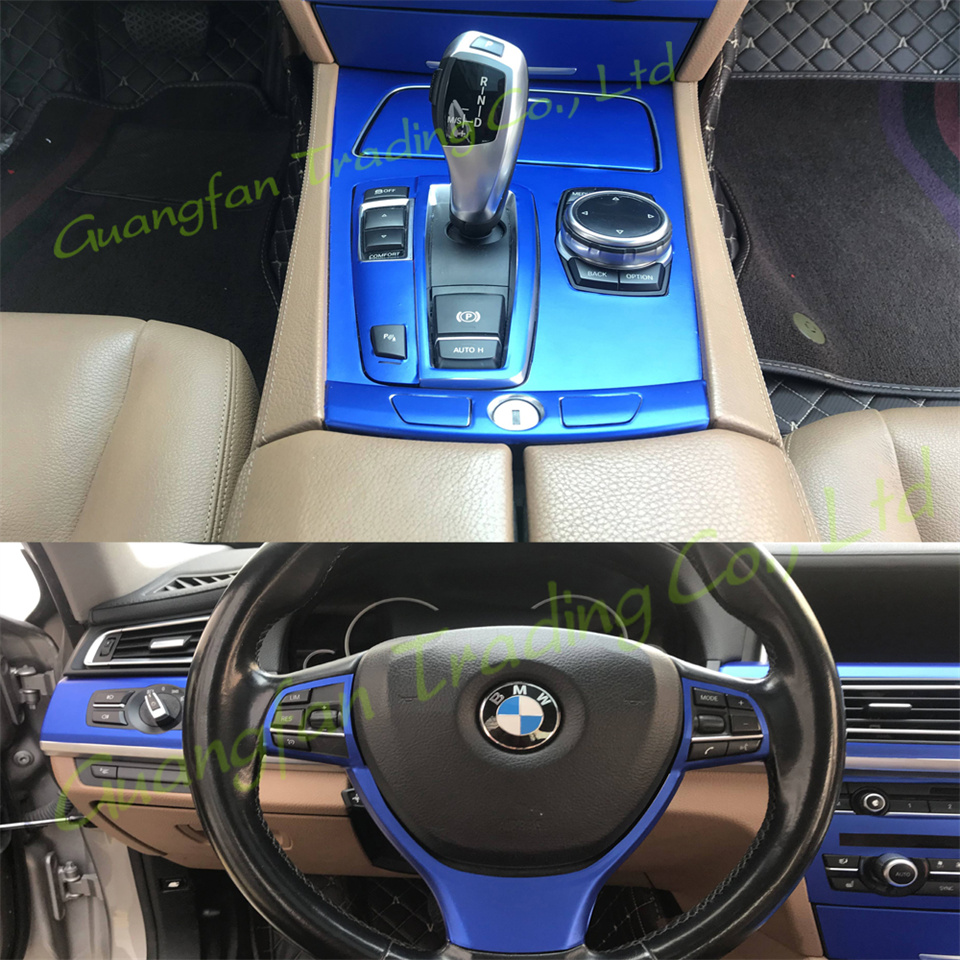 

For BMW 7 Series F01 F02 F03 F04 2009-2014 3D/5D Carbon Fiber Car Interior Center Console Color Change Molding Sticker Decals, Left hand drive