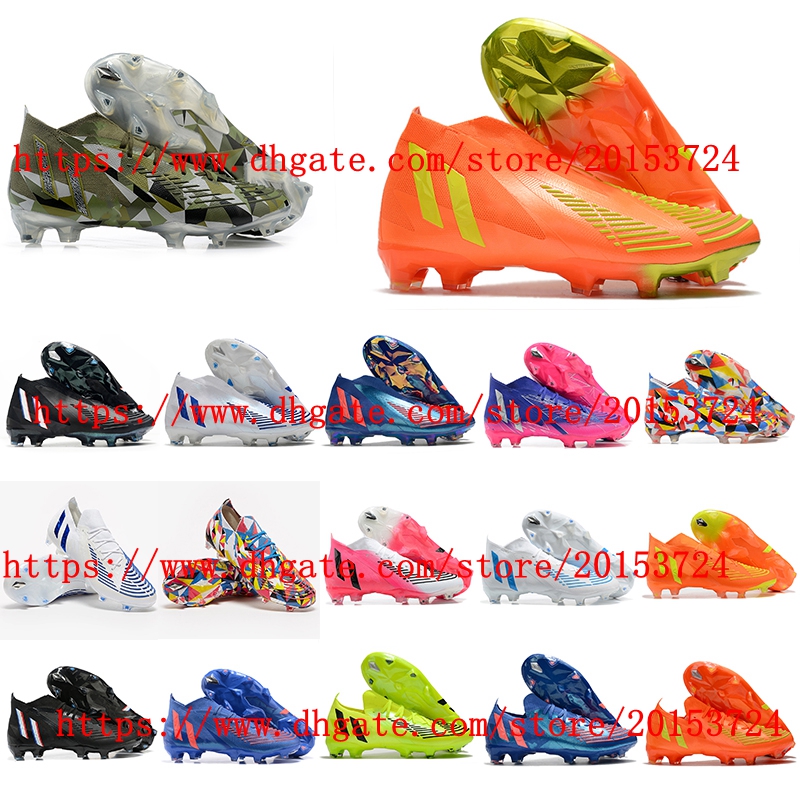 

Men Soccer Shoes Predator Edge Geometric.1 FG Cleats Football Boots Classic Firm Ground Outdoor Crampons De Scarpe Da Calcio, As picture 5