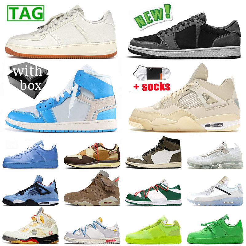 

with box original casual shoes jumpman 1 men women 4 High luxury designer off white 5 cactus jack 6 sail mca mocha black muslin fragment fly knit trainers sneakers, 36-47 ow (2)
