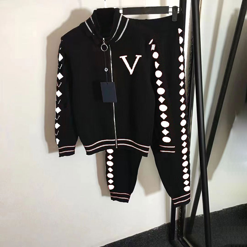 

Womens Tracksuits Hoodie Sweater Suits With Letters Printed Tracksuit Two Pieces Sets Asian, Black