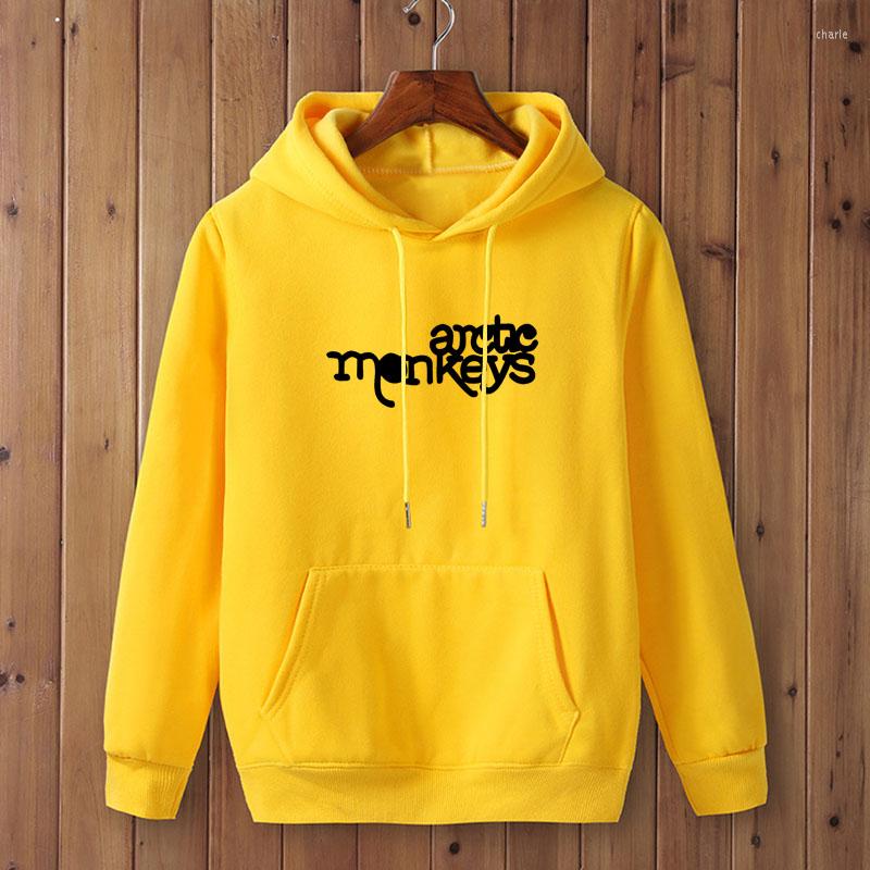 

Men' Hoodies Autumn Winter Arctic MONKEYS Printed Fleece Long Sleeve Pullovers Male Hip Hop Skateboard Sweatshirts, Black