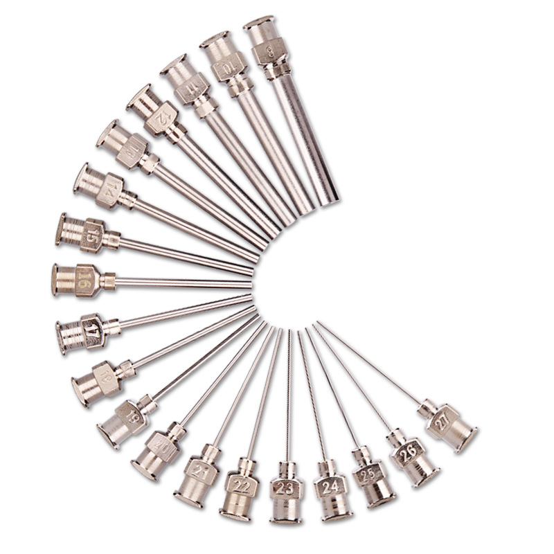 

12Pcs Glue Gun Blunt Needle 1Inch Stainless Steel Dispensing Needle 8G-30G Total Length 37mm