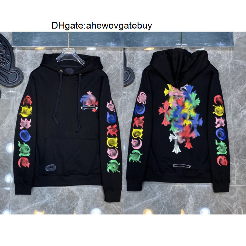 

Fashion Mens Classic Luxury Zipper Ch Hoodies Designer High Quality Sweatshirts Horseshoe Sanskrit Cross Print Pullover Hooded Sweater Woman 9CNR, 18