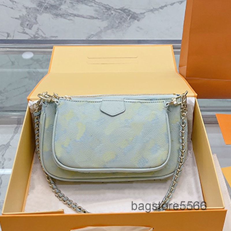 

Pieces Evening Bags Chain 2 Shoulder Bag Women Designer Bag Rainbow Color Crossbody Bags Purse Handbag Multi Pochette Classic Letterpress P
