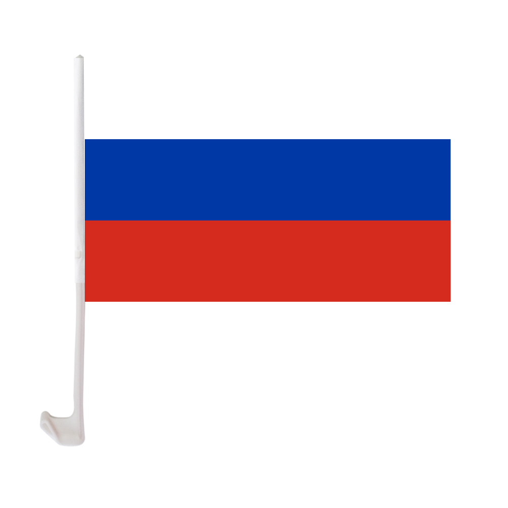 

Russia Car Flag 30x45cm Window Clip Russian Flags Polyester UV Protection Car Decoration Banner with Flagpole