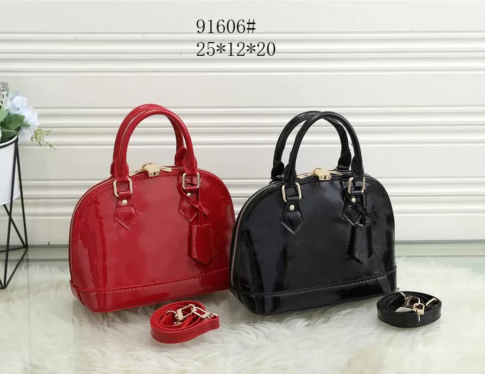 

LQ Women Shoulder Bags Retro luxurys designers Bag Embossing Patent Leather Handbags Shell Wallet Purse Ladies Cosmetic Crossbody Bags Tote With Lock, Extra freight