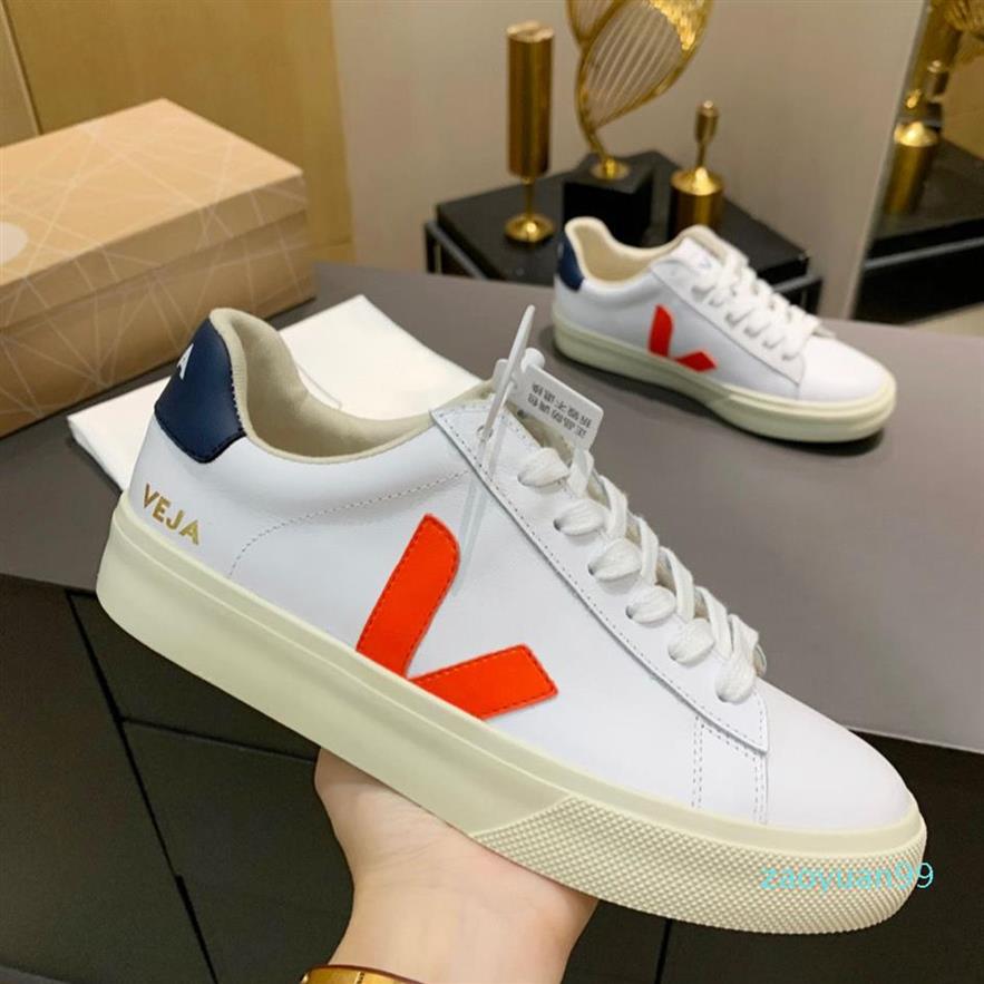 

WholeOriginal VEJA Campo Womens Sneakers Men's Classic White Shoes Unisex Fashion Couples Veja Shoes Vegetarianism Style 342H308S, Burgundy