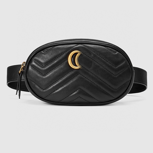 

Fashion Fanny Packs Bumbag Crossbody Bag Leather Waist Bags Designer Wallet ShoulderBags Handbags Men Women Black Temperament Belt Pouch Bum for Hiking Walking, 18*11*5