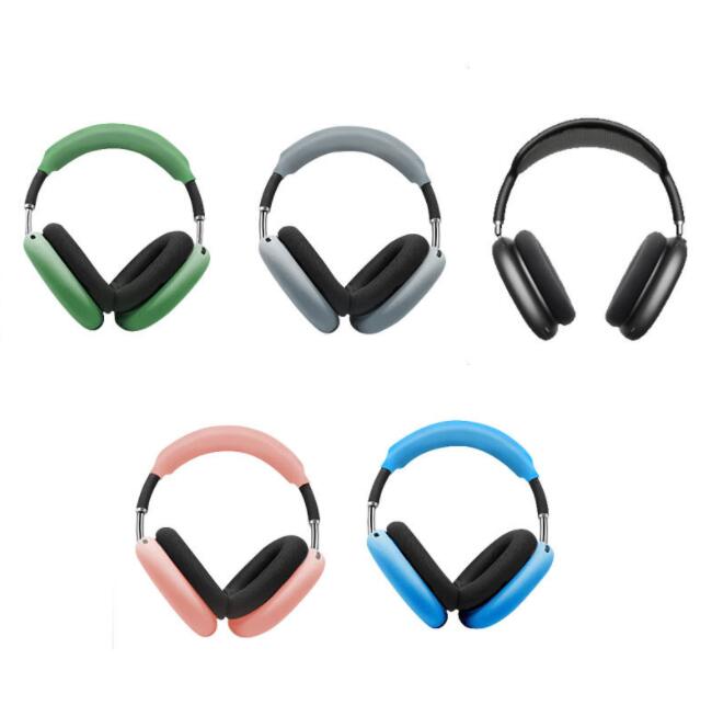 

For Airpods max Headphone Earphones Accessories Solid Transparent TPU case Silicone Cute Protective Cover with retail box, Black