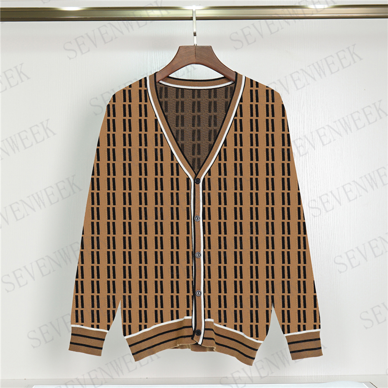 

Full Letters Sweaters Cardigan Coats For Womens and Men Designer Knitted Hoodie Fashion Long Sleeve Sweatshirts Autumn, Brown