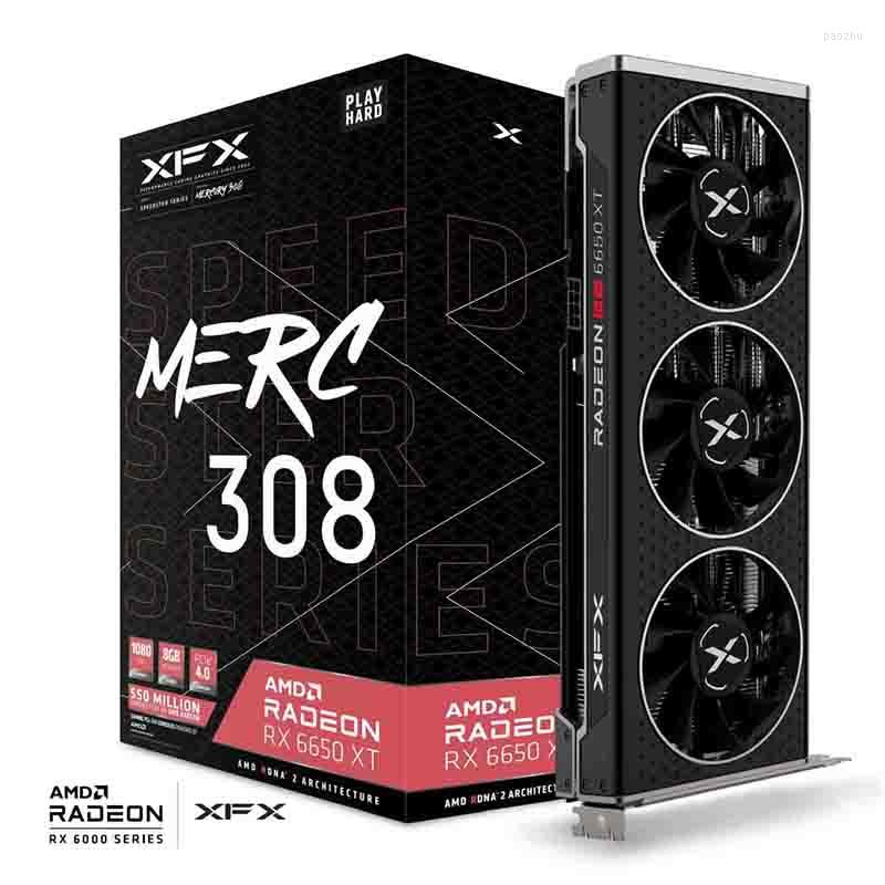 

Graphics Cards XFX Speedster MERC 308 AMD Radeon RX 6650 XT BLACK Gaming Card With 8GB GDDR6 RDNA 2 Video RX-665X8TBDY