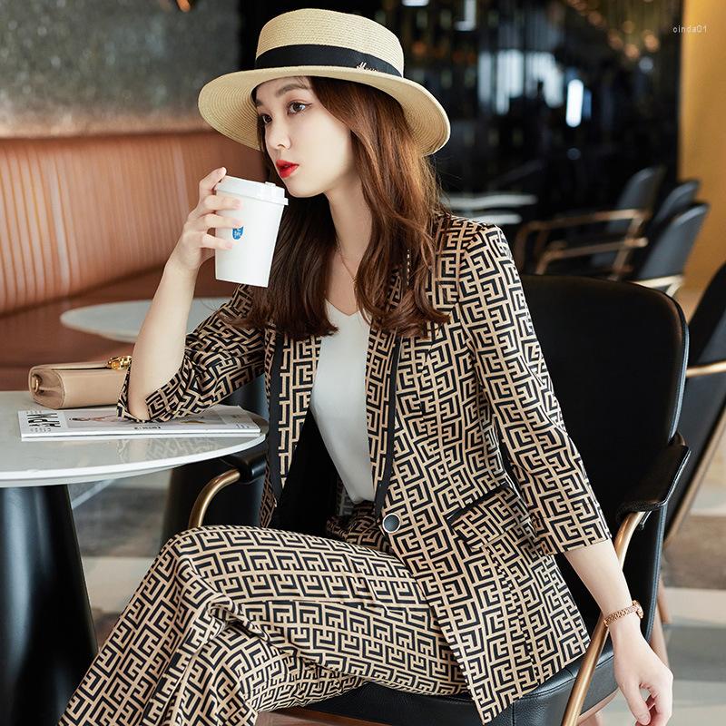 

Women' Jackets Fashion Spring Leisure Plaid Medium Sleeve Suit Pants 2-Piece Ltalian Formal Business Khaki XXXL, Black jacket 1pcs