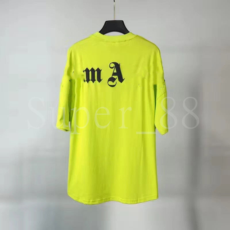 

2022 Men's T-Shirts Chao brand Angel letter direct spray printing short sleeve T-shirt palm tree net red youth spring and summer, 04