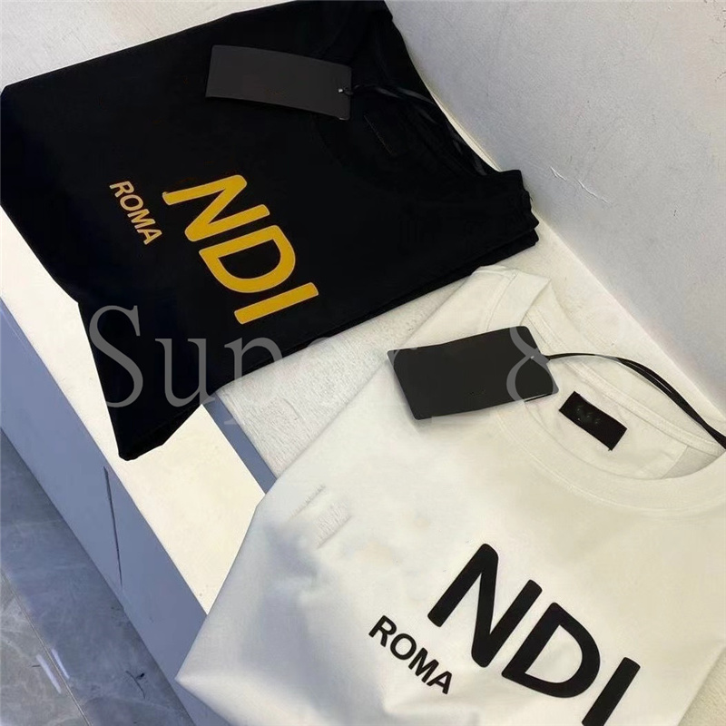 

Fashion Designer Mens T Shirt Nice Quality News Womens Letter Print Short Sleeve Round Neck Cotton Tees Polo Size XS-4XL, White