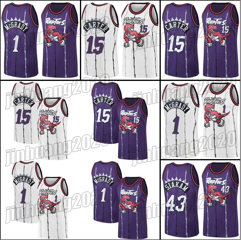 

Vince 15 Carter Tracy 1 McGrady Pascal 43 Siakam Basketball Jerseys Raptors''Toronto''Magic''Tracy Penny 1 McGrady Hardaway Mesh Jerseys, Jersey