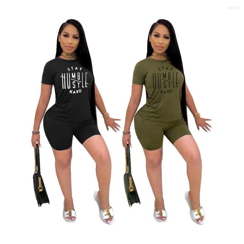 

Women' Tracksuits Summer Fashion Women' Casual Sports Home Style Letter Printed Pants Suit Loose And Comfortable Two-Piece Commuter, Black