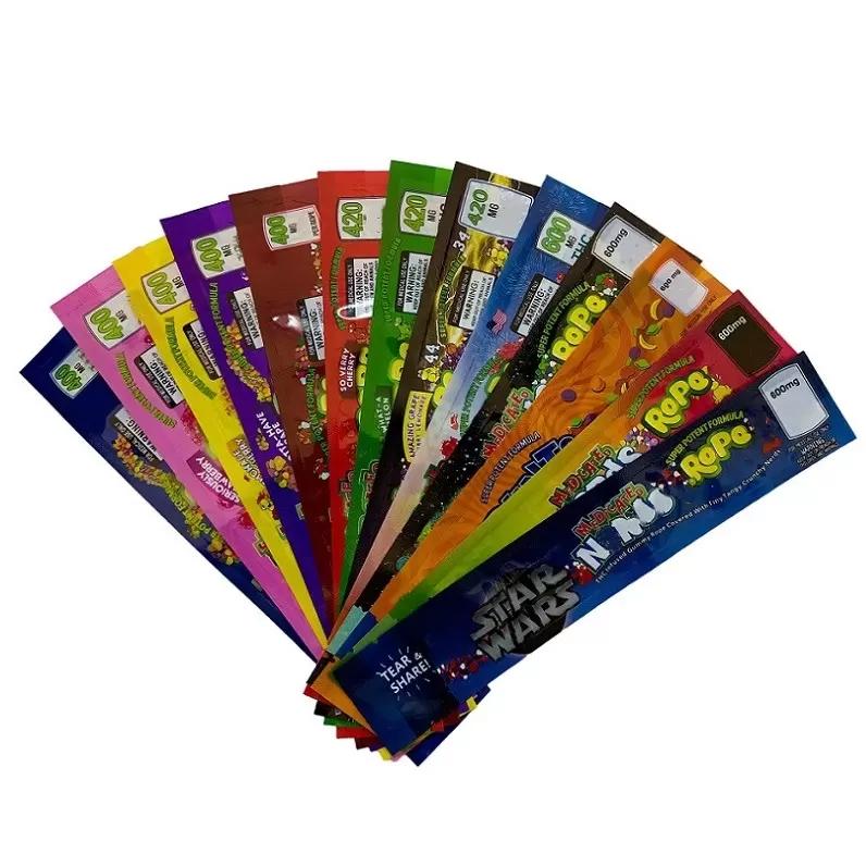 

mylar bag edibles Packing bags sour ropes VAPE pouch packaging 400mg 420mg 500mg 600mg plastic storage package