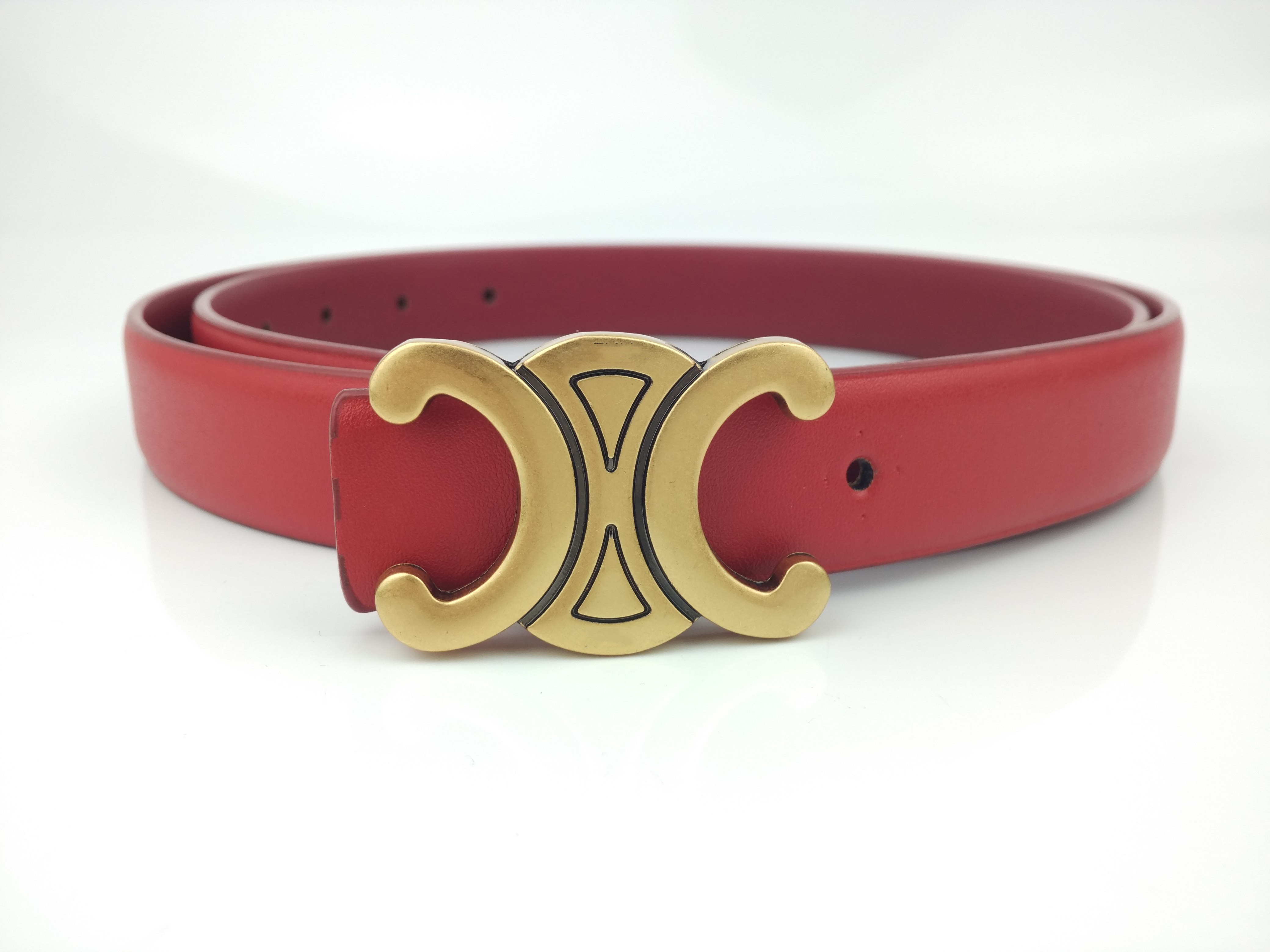 

Designer Belt Luxury CBuckle Belts Fashion Women Real Leather Waist Belt Width 2.5cm, Multi