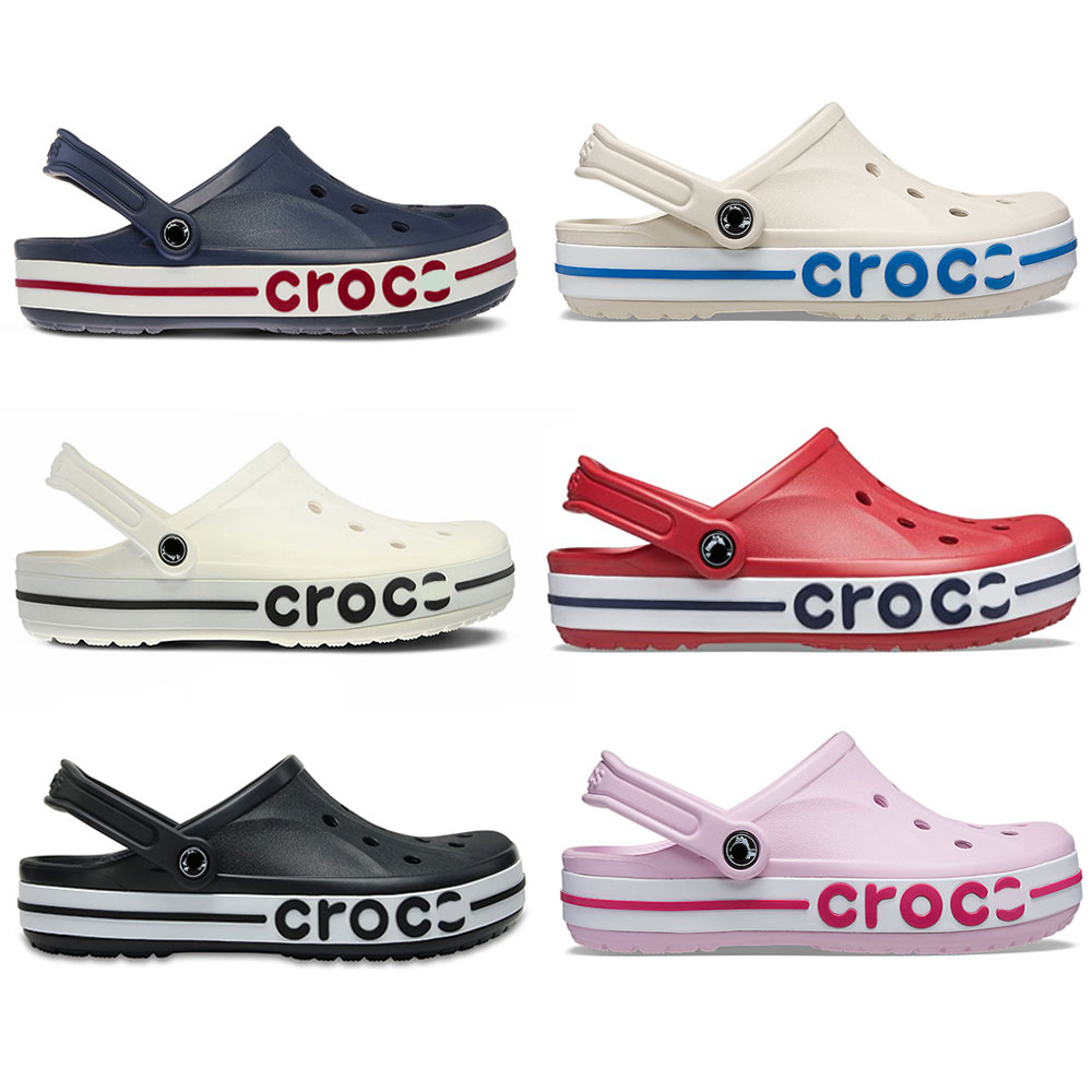 

Croc Unisex Sandals Men Women Classic White Bayaband Clogs Ultra Light Waterproof Slippers, Applique