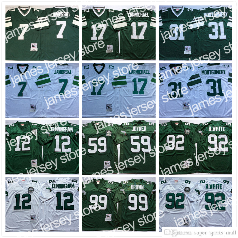 

Football Jerseys NCAA 75th Vintage Football 12 Randall Cunningham Jerseys 92 Reggie White 99 Jerome Borwn 59 Seth Joyner 31 Wilbert Montgomery 17 Harold, Same as picture