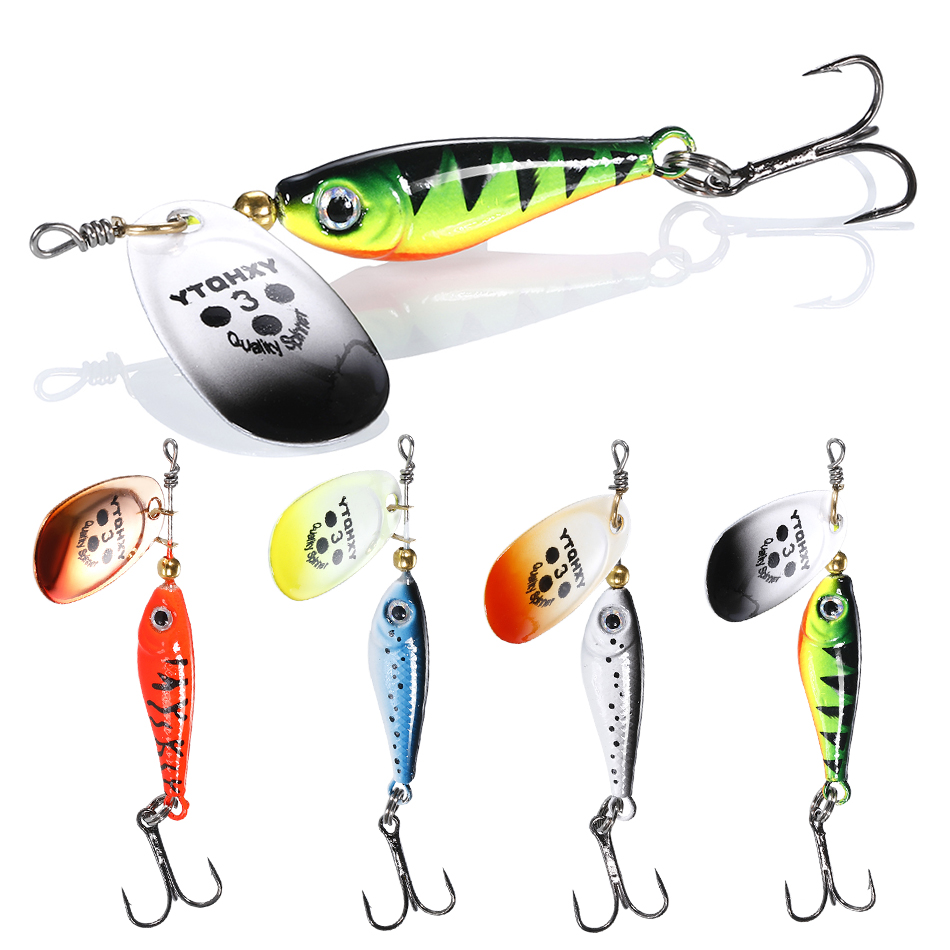 

FishingFishing Lures 1pc Rotating Metal Spinner Fishing Lures 11g 15g 20g Sequins Iscas Artificial Hard Baits Crap Bass Pike Treble Hook