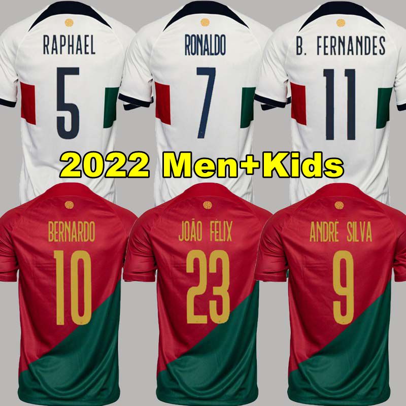 

2023 soccer jersey Portuguese Bruno FERNANDES DIOGO J. DANILO Portuguesa Retro 2022 Joao Felix 22 23 Football shirt BERNARDO Portugieser Men Women Kids Kit uniforms, 2022 away