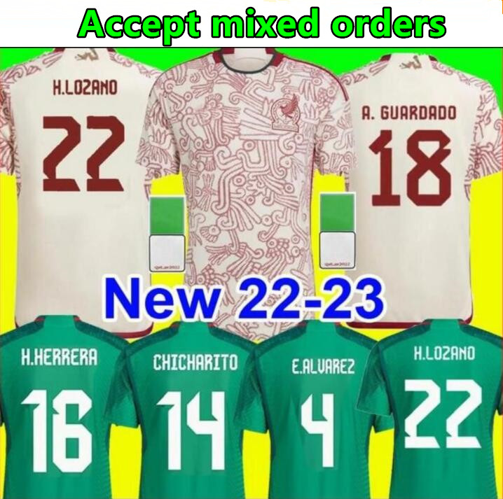 

2022 soccer jersey fans player version H. LOSANO CHICHARITO G DOS SANTOS 22 23 football shirt men