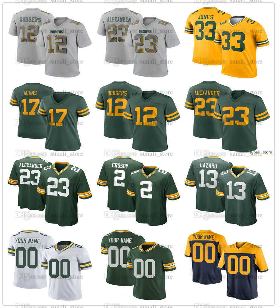 

Stitched Football 12 Aaron Rodgers Jerseys 28 AJ Dillon 33 Aaron Jones 18 Randall Cobb 2 Mason Crosby 23 Jaire Alexander 31 Adrian Amos 4 Brett Favre 92 Reggie White, Men white