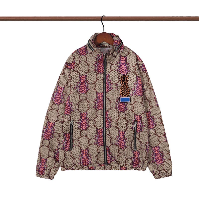 

European American mens jackets fashion classic nylon waterproof fabric loose and comfortable solid color stitching fine workmanship and versatile thin jackets