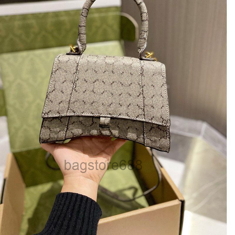 

luxury bag 2022 Messenger Bags Women Handbag Crossbody Purse Hourglass Bag Old Flower Classic Letter Golden Hardware High Quality Canvas Has