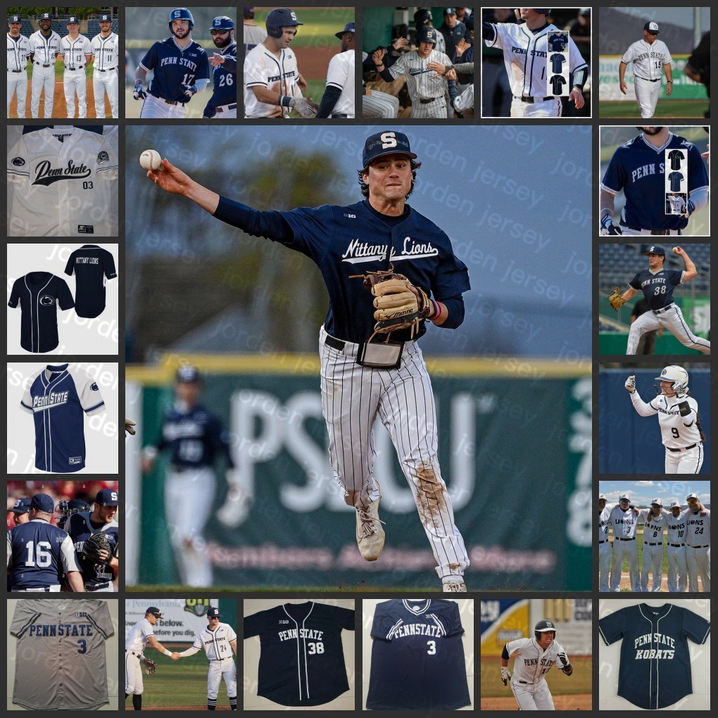 

NEW College Baseball Wears 2022 NCAA Custom Penn State Nittany Lions Stitched Baseball Jersey 7 C.J. Pittaro 40 Ben Kailher 19 Derek Cease 4, Navy full-button 11