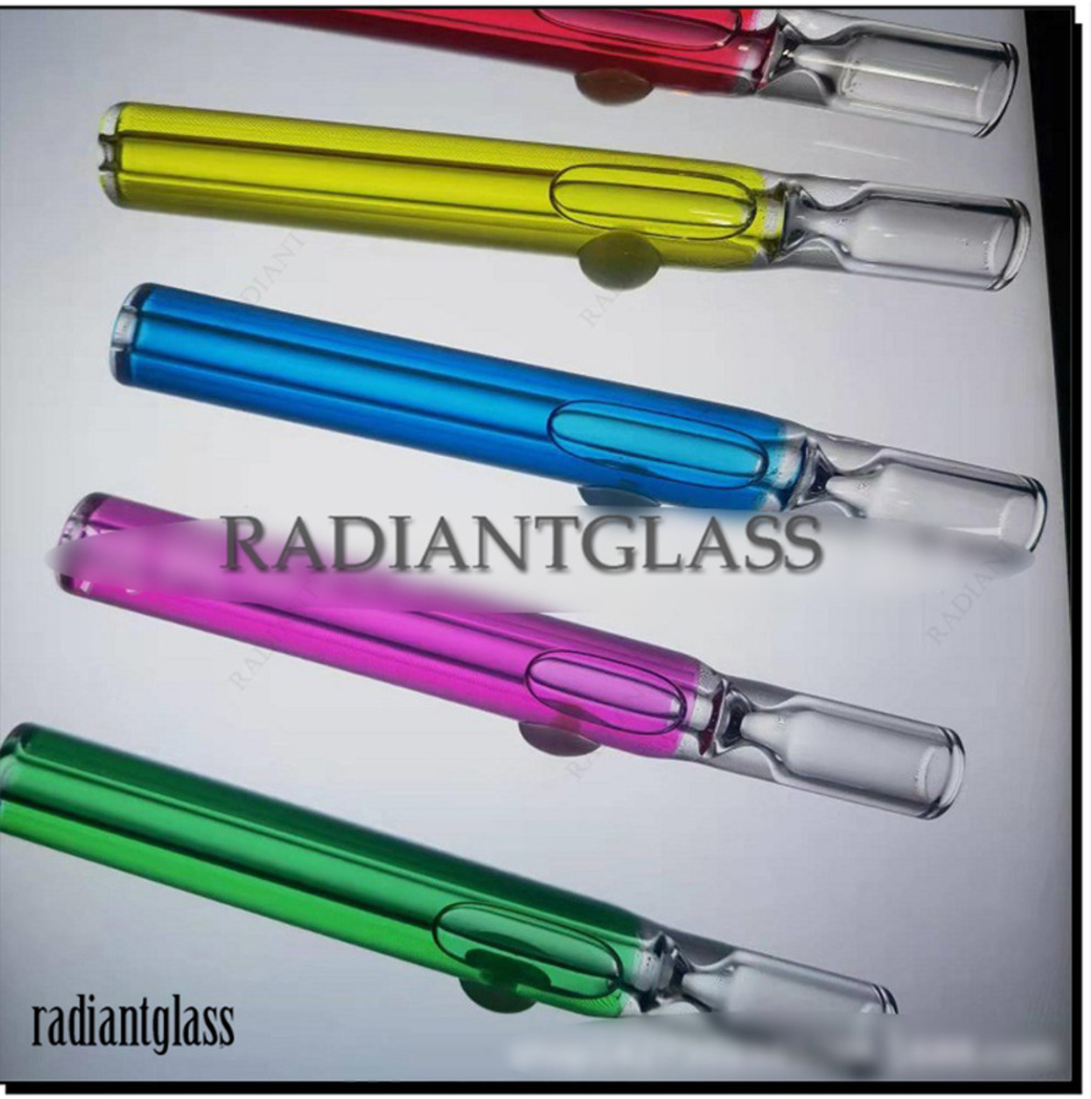 

11.5cm smoking pipe Freezable glycerin one Hitter mouthpieces colorful glass pipe for dry herb tobacco tube hookah holder streamroller