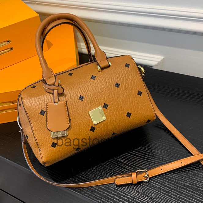

Brand Ladies Leather Mini Boston Top-Zip Shoulder Bags Totes Handbags Luxury Designer Women Brown Real Dots Small Cross Body Pillow Handbag In Pink Beach Hand Bag, Color 1 size 23x15cm