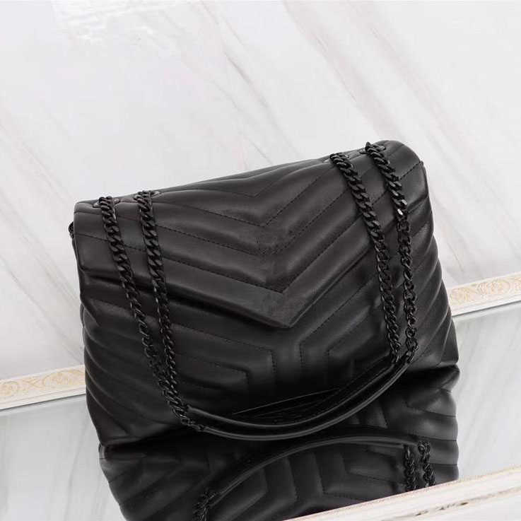 

Designer handbags HOT square fat LOULOU chain bag real leather women's bag large-capacity shoulder bagss 25cm and 32cm quilted messenger bags 494699.459749