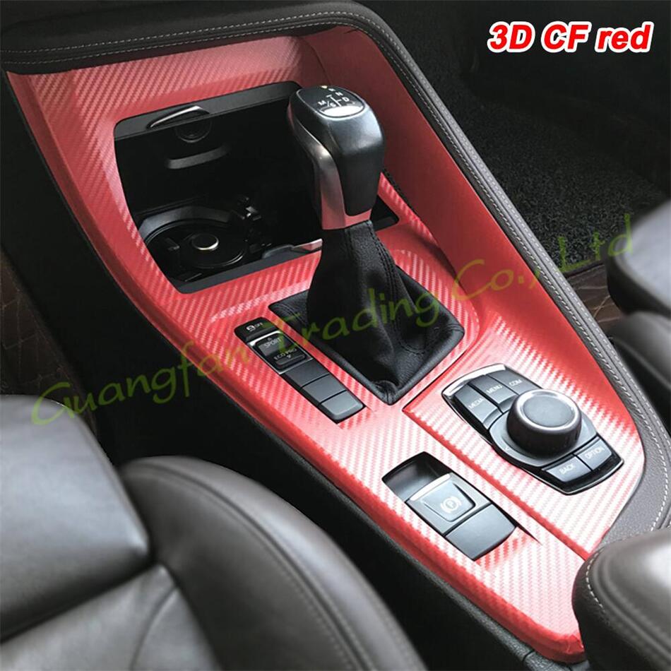 

For BMW X1 F48 2016-2021 Car-Styling 3D/5D Carbon Fiber Car Interior Center Console Color Change Molding Sticker Decals, Style a -left hand drive