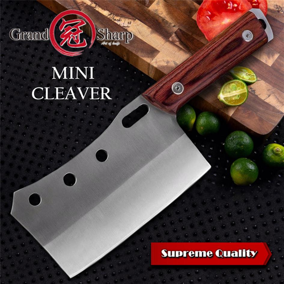 

Cleaver Knife Hand Forged Mini Chef Kitchen Knives BBQ Tools Butcher Meat Hatchet Outdoor Camping Home Cooking Grandsharp302L