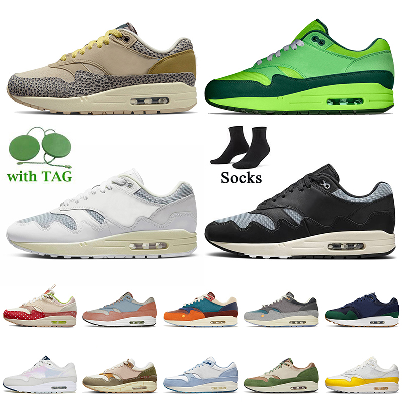 

2022 Fashion Women Mens Max 1 Running Shoes Airsmx Patta White Black 1s Safari Cobblestone Tour Yellow Oregon Ducks Obsidian Size 36-47 Trainers 87 OG Sneakers, C46 triple black 40-45