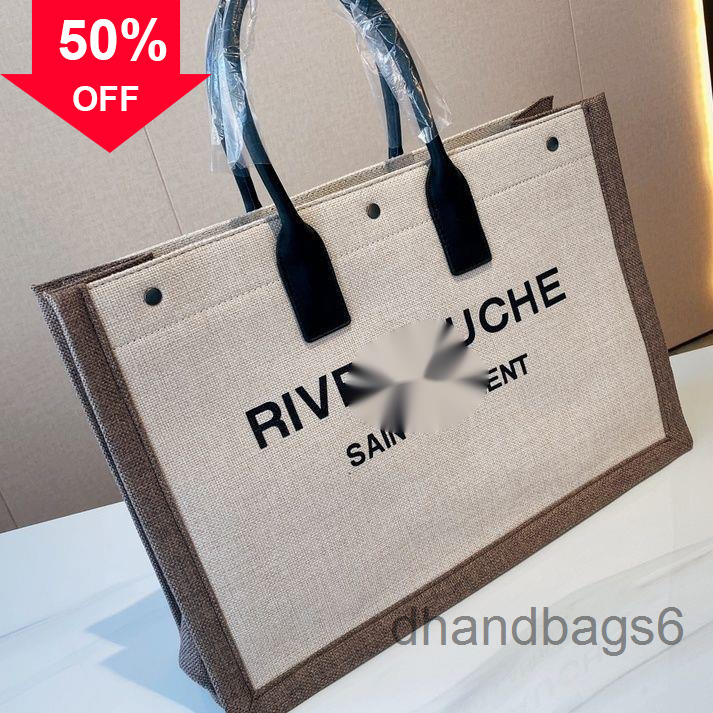 

Purses Ladies Handbags Designer Clutch Bag Evening Clutches River Yslbag Digner Gaucher Canvas Cowhide Original Size 48x35 Cm Letter Women's Leisure Fashion